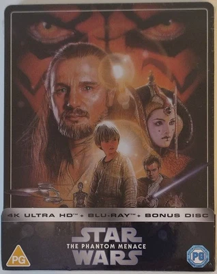 Star Wars: The Phantom Menace 4K+BD (UK Edition) Steelbook Blu-Ray NEW & SEALED! - Image 1 of 4