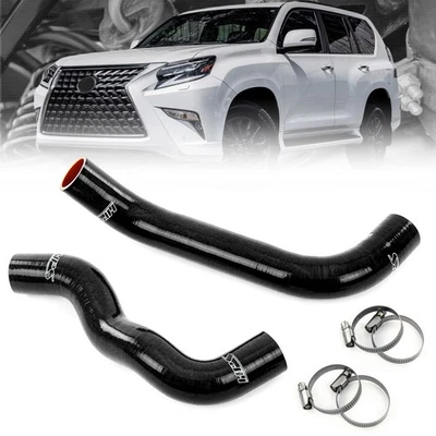 Kit de refrigerante de manguera de radiador de silicona negra HPS para 10-23 Lexus GX460 4,6 L J150 Foto 1 de 4