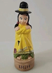 Vintage 1975 Native Handmade/Painted Liquor Decanter 12.5" - Picture 1 of 8