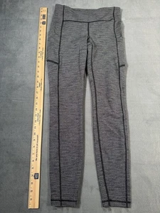 Lululemon Speed Up Tight Sz 8 Pockets Heathered Black Luon Variegated Knit - Picture 1 of 9