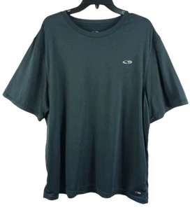 Under armour gray striped mock neck stretch short sleeve active men's tshirt XL - Picture 1 of 7