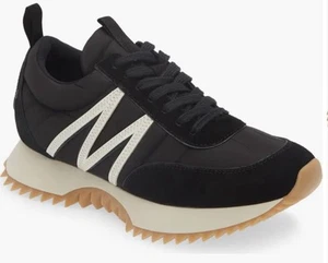 Moncler Scarpe Sneakers Basse Donna Pacey Mixed Media Nero 10 - Foto 1 di 14