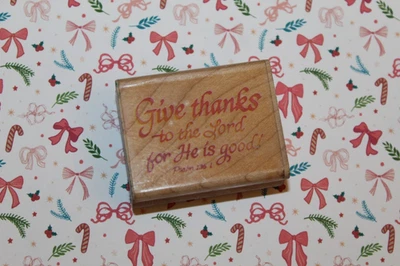 1994 年 90 年代 {假日} 红色橡皮图章 感恩节礼物 感谢宗教基督徒 — 第 1/4 张图片