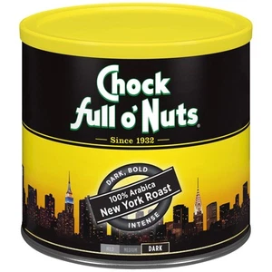 Chock Full o’Nuts New York Roast, Dark Roast Gemahlener Kaffee - Gourmet Arabica... - Bild 1 von 6