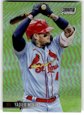 Stadium Club Yadier Molina 2021 refractor cromado 1991 variación de diseño #86 Foto 1 de 2