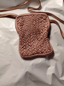 Sundance Italian Woven Leather Crossbody Shoulder Bag Soft Boho - Picture 1 of 5