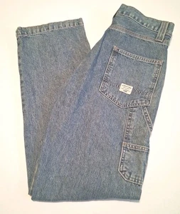Levi Strauss Signature Carpenter Jeans Men’s 30x32 Blue Denim Y2K Baggy Skater - Picture 1 of 10