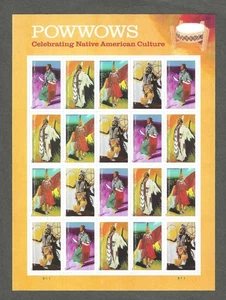 5978-81 MNH sheet of 20 - "Powwows", Celebrating Native American Culture - Picture 1 of 1