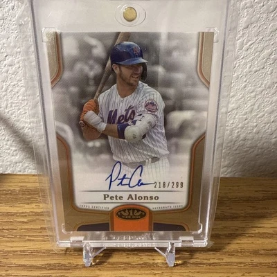 2020 Topps Tier One Baseball Pete Alonso Break Out On Card Auto /299 - Image 1 of 2