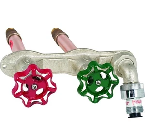 Prier Products C-108X10 1/2" Crimp PEX Hot and Cold Mixing Wall Hydrant - Picture 1 of 5