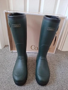 Caldene Westfield Green Wellington Wellies Boots Hunting Riding Festivals uk 5 - Picture 1 of 8