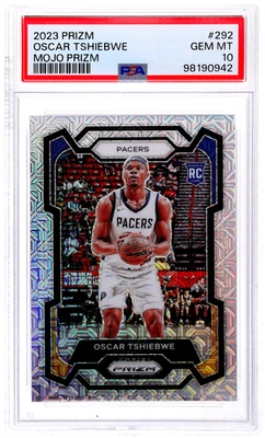 2023 Panini Prizm Oscar Tshiebwe Mojo Prizm #292 /25 PSA 10 - Image 1 of 2