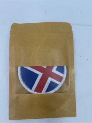 Circle ICELAND FLAG PATCH embroidered EMBLEM ICELANDER REPUBLIC BADGE Sew On - Image 1 of 2
