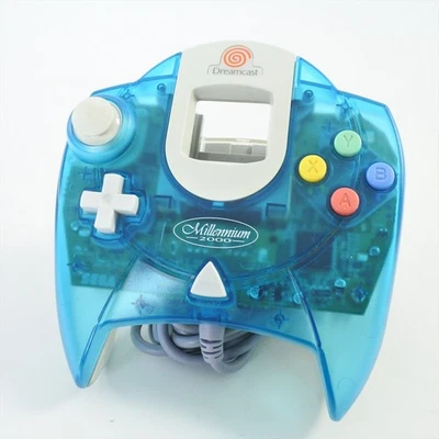 Dreamcast Controller Pad Millennium 2000 Aqua Blue HKT-7700 SEGA 2929 - Image 1 of 4