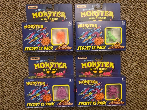 Vintage 1990 Matchbox Monster In My Pocket 12 Pack Original Box, New Sealed Lot Cover