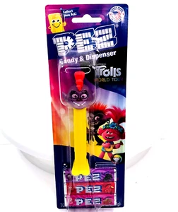 Neu in Verpackung Trolls World Tour Queen Barb PEZ Spender 3 Rollen Süßigkeiten - Bild 1 von 2