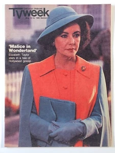 Vintage 1985 Chicago Tribune TV WEEK - ELIZABETH TAYLOR - Picture 1 of 1