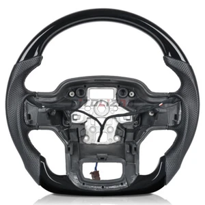 🖤Piano Black Steering Wheel For Ford F-150 Raptor 2021-24 Nappa Grips W/ Heated - Imagen 1 de 7