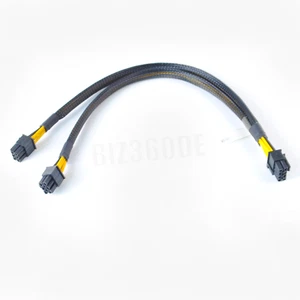 8pin zu 6 + 6pin Netzkabel für DELL R730 und NVIDIA Quadro K6000 GPU 35cm - Bild 1 von 8