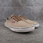 Levis Shoes Mens 11 Sneakers Lifestyle Casual Canvas Lace Up Brown Skate Style