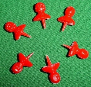 MODEL AIRPLANE PILOTS, RACE CAR DRIVERS, 1/2", RED, NEW, LOT OF 6 - Picture 1 of 1