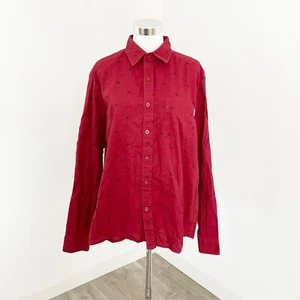 Mambo Mens Loud Shirt Button Up Long Sleeve Genuine Apparel Printed Red Size XL - Picture 1 of 12