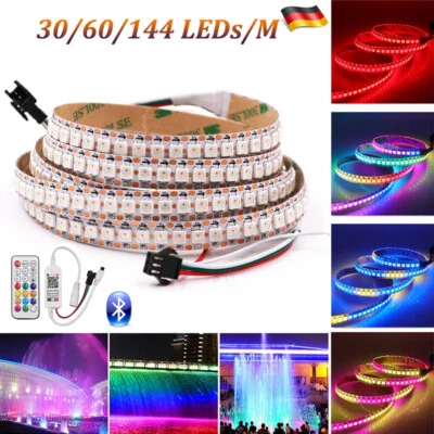 WS2812B 5V 5050 1-5m RGB LED Streifen Strip Lichtleiste Individuell Adressierbar - Bild 1 von 4