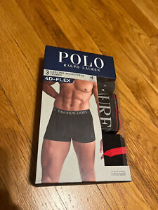 Polo Ralph Lauren Large 3-Pack Cooling Microfiber 4D-Flex Wicking Boxer Briefs