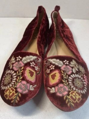 Latigo Velvet Embroidered Romantic Ballet Flats Boho Slipper 7.5 - Image 1 of 4