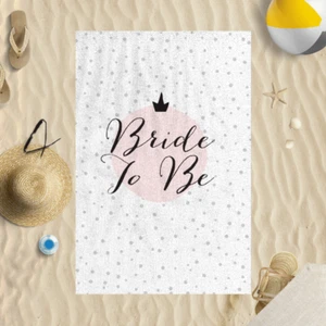 58x39" Polka Dot Bride To Be Design Microfibre Beach Towel Summer Holiday Gift - Picture 1 of 1
