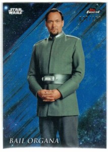 STAR WARS 2018 FINEST BLUE REFRACTOR PARALLEL 9 BAIL ORGANA #D 027/150