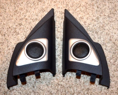 2008-2015 MITSUBISHI LANCER MIRROR TWEETER COVER PANEL BOLT CAPS PAIR OEM - Image 1 of 4