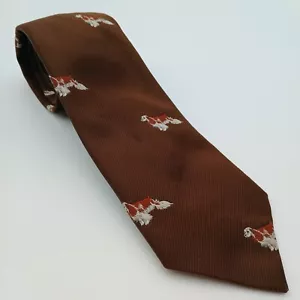 Vintage Schenker Original Tie Brown Spaniel Dog 3" Wide - Picture 1 of 8