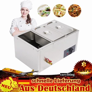Calentador de comida eléctrico recipiente térmico acero inoxidable mantenimiento del calor calentador de buffet 3 * 7L - Imagen 1 de 13