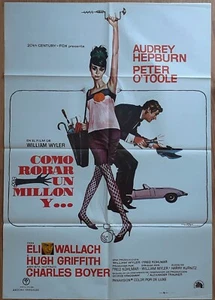 How to Steal a Million ORIGINAL Spain '77 POSTER Audrey Hepburn MAC stylish art - Imagen 1 de 5