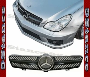 Fit 04-08 W219 CLS SEDAN 4DR Model Bright Shiny Black SCG Front Replaced Grille - Bild 1 von 3