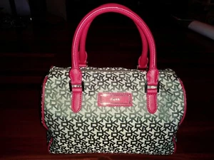Donna Karan DKNY New York Logo Canvas and Leather DOCTOR Satchel Handtasche Geldbeutel - Bild 1 von 12