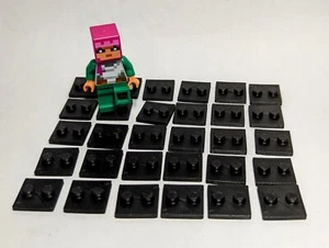 (30) - Minifigure Display Stands Lot Set of NEW 1 X 2 Stud Square Plates - Picture 1 of 4