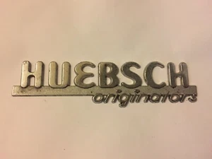 Vintage Metal Huebsch Originators Laundry Equipment Emblem - Picture 1 of 1