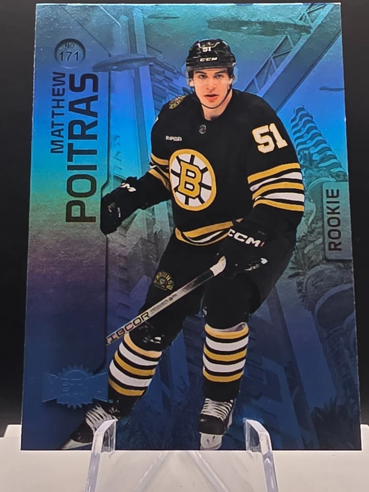 Matthew Poitras 2023/24 Metal Universe Hockey BLUE Parallel RC 171 Boston Bruins - Image 1 of 1