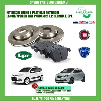 KIT DISCHI FRENO E PASTIGLIE ANTERIORI FIAT PANDA/YPSILON 312 1.2 BENZINA GPL - Immagine 1 di 4