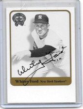 WHITEY FORD 2001 FLEER GREATS OF THE GAME CERTIFIED AUTOGRAPH