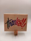 Jumbo Thanks Rubber Stamp by Stampendous! Made in USA