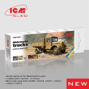 ICM 3038 Acrylic paint set for Wehrmacht trucks 6 x 12 ml - Bild 1 von 1