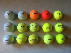 Callaway Titleist Pinnacle Intech Top Flite Assorted Colors Golf Balls used 15 - Picture 1 of 1