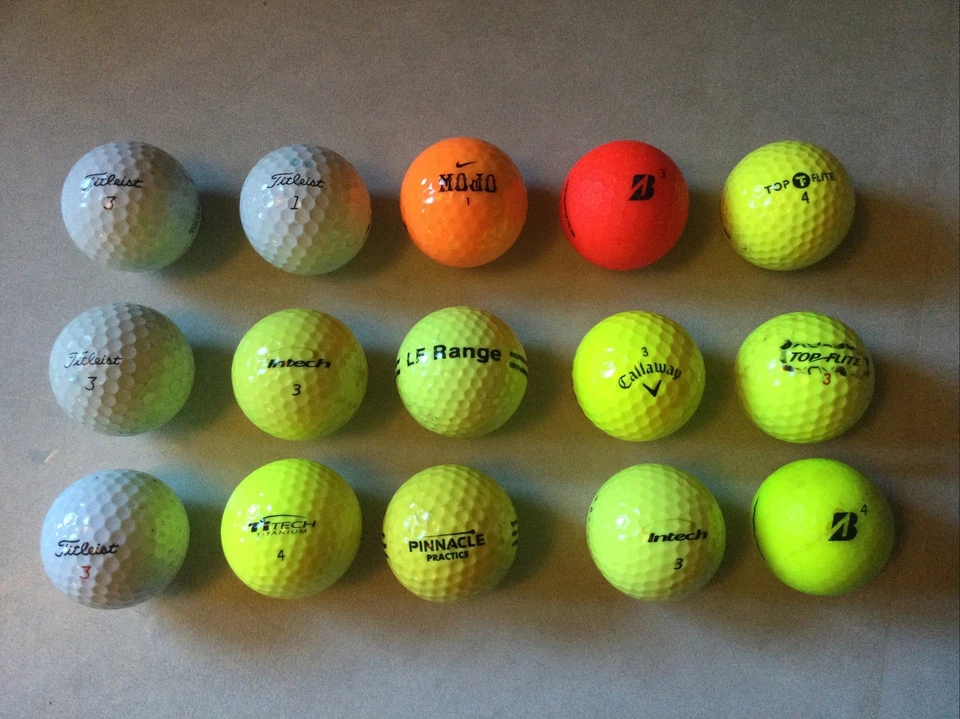 Pelotas de golf Callaway Titleist Pinnacle Intech Top Flite colores surtidos usadas 15 Foto 1 de 1