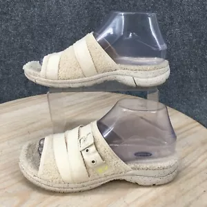 Sandali Dr Scholls donna 7,5 M Adelle casual slip on slide bianco pelliccia sintetica - Foto 1 di 9