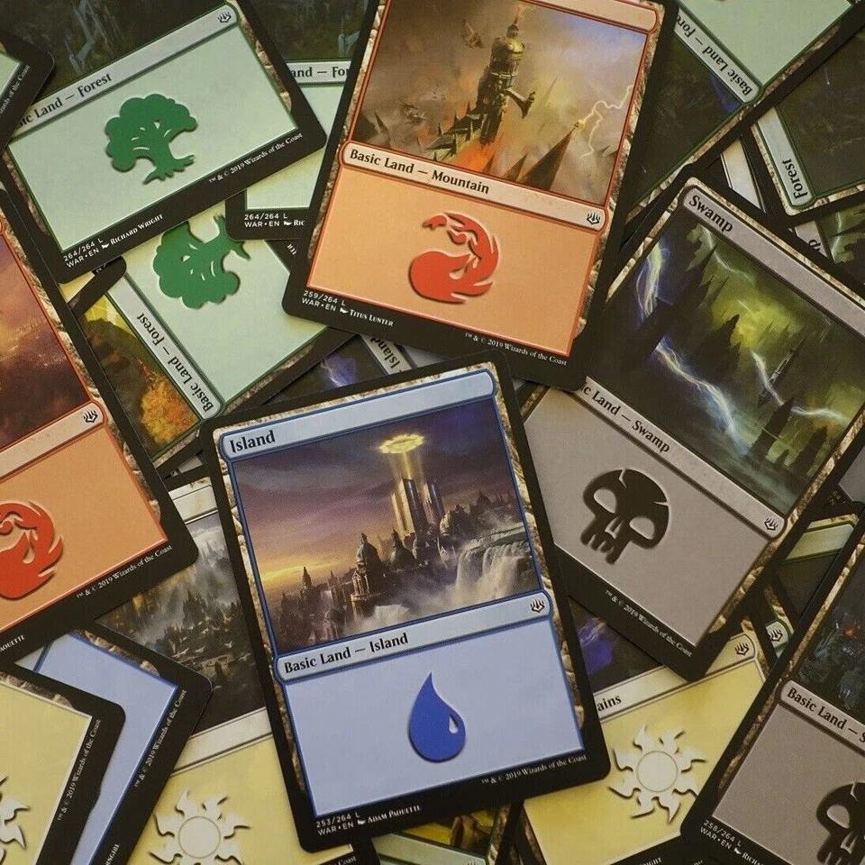 100 bis 1000 Basic Lands - englisch - Magic Standardländer MTG - Bild 1 von 1