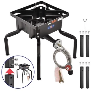 200,000 BTU.Single Propane Burner For Outdoor Cooking Stove With Adjustable Legs - Picture 1 of 6