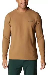 Columbia Men's Pine Peak II Waffle Long Sleeve Crew Shirt (Delta Heather) NEW - Picture 1 of 4